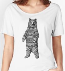 Ornate Grizzly Bear Women's Relaxed Fit T-Shirt