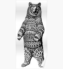 Ornate Grizzly Bear Poster