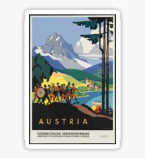 Vintage Austria Alps Travel Sticker