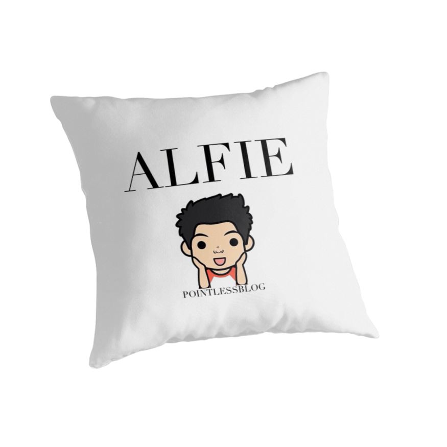 "Alfie Deyes- Pointless Blog Cartoon" Throw Pillows by nancyjxsephine