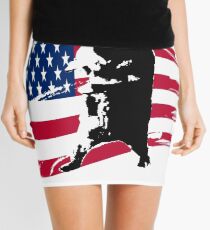 pedals the walking bear amerian flag Mini Skirt