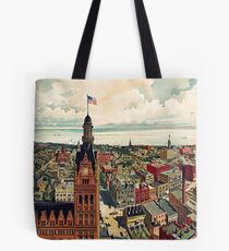 Vintage Pictorial Map of Milwaukee WI (1898) Tote Bag