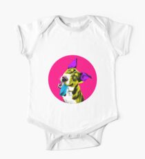 Pink Bubble Kelpie Pop Art One Piece - Short Sleeve