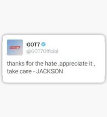 GOT7 Jackson Tweet Sticker