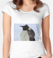 Molting Emperor Penguin Women's Fitted Scoop T-Shirt