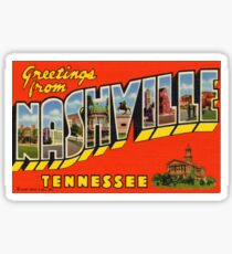 Nashville Postcard Sticker Sticker