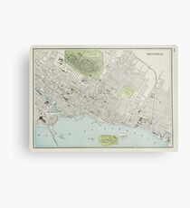 Vintage Map of Montreal (1901) Metal Print