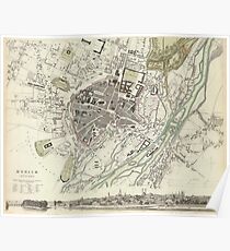Vintage Map of Munich Germany (1832) Poster