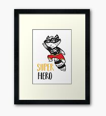 Super Raccoon Framed Print