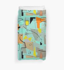 Mid-Century Modern Abstrakte Kunst Bettbezug