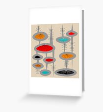 Atomic Era Inspired Art Greeting Card