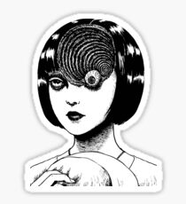 Woman With Special Eyeball Sticker