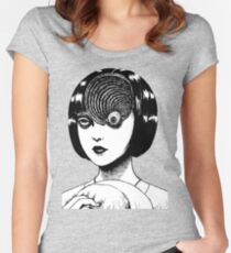Woman With Special Eyeball Women's Fitted Scoop T-Shirt