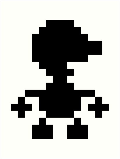 "Pixel Mr. Game & Watch" Art Print by ImpishMATT | Redbubble