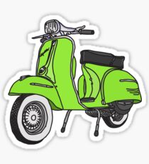 Vespa Illustration - Lime Sticker