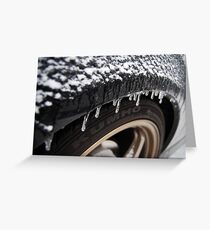 Tire Icicles Greeting Card