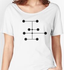 Mitte des Jahrhunderts moderner Punkt 7 Loose Fit T-Shirt