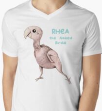 Rhea the Naked Birdie Men's V-Neck T-Shirt