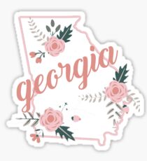 Georgia Floral State Sticker