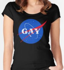 Nasa-Gay-Pride-Logo Tailliertes Rundhals-Shirt