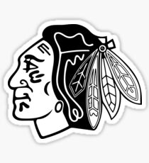 Hockey, Head and Feathers Sticker