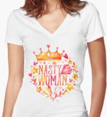 "such a nasty woman" Women's Fitted V-Neck T-Shirt