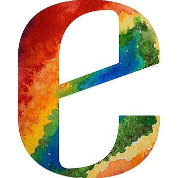 Rainbow Watercolor Monogram E Pin for Sale by Colorcore