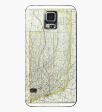 Vintage Map of Nebraska (1889) Case/Skin for Samsung Galaxy