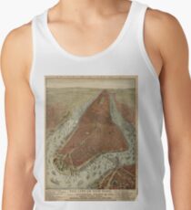 Camisetas de tirantes para hombre Vintage Pictorial Map of New York City (1879) 2