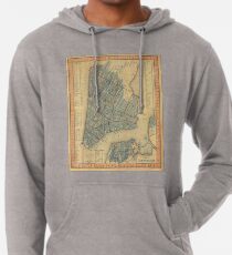Sudadera con capucha ligera Vintage Map of New York City (1846)