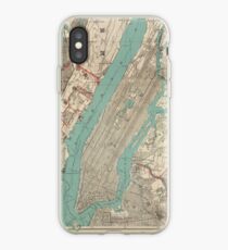 Vinilo o funda para iPhone Mapa vintage de la ciudad de Nueva York (1890)