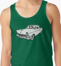 Camisetas de tirantes para hombre 1956 Ford Custom Line Antique Car Illustration