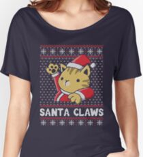 Xmas ugly sweater Cat Santa Claws Women's Relaxed Fit T-Shirt