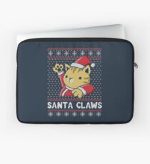 Xmas ugly sweater Cat Santa Claws Laptop Sleeve