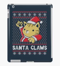 Xmas ugly sweater Cat Santa Claws iPad Case/Skin