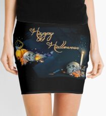 Happy Halloween Skulls Mini Skirt