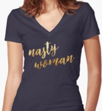 Nasty Woman Women's Fitted V-Neck T-Shirt