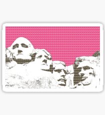 Mount Rushmore - Pink Sticker