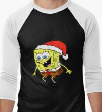 Spongebob Christmas Men's Baseball ¾ T-Shirt