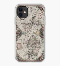 Vintage Map of The World (1630) iPhone Case