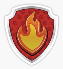 Marshal - Fire Pup-tag Sticker