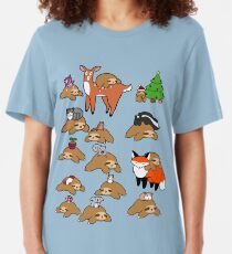 Sloths and Animals! Slim Fit T-Shirt