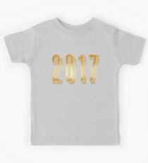 Gold Typography New Years 2017 Kids Tee
