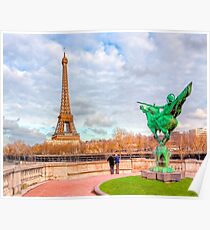 Tilting at Windmills - France Reborn & The Eiffel Tower Poster