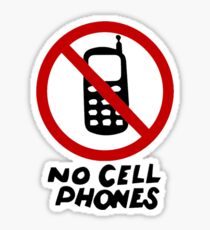 No Cell Phones Sticker