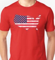 USA Map Flag Unisex T-Shirt