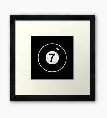 Black Seven Framed Print