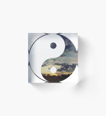 CLOUDY NIGHT YIN YANG Acrylic Block