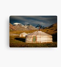 Traditional Kazakh Yurt in the Altai Canvas Print