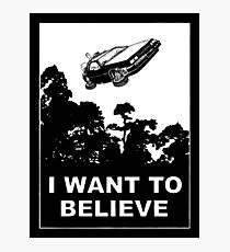 I believe in Delorean Photographic Print
